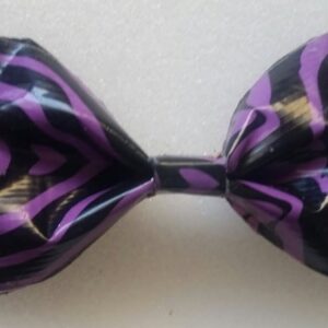 Purple Zebra Print Duct Tape Hair Clip Bow