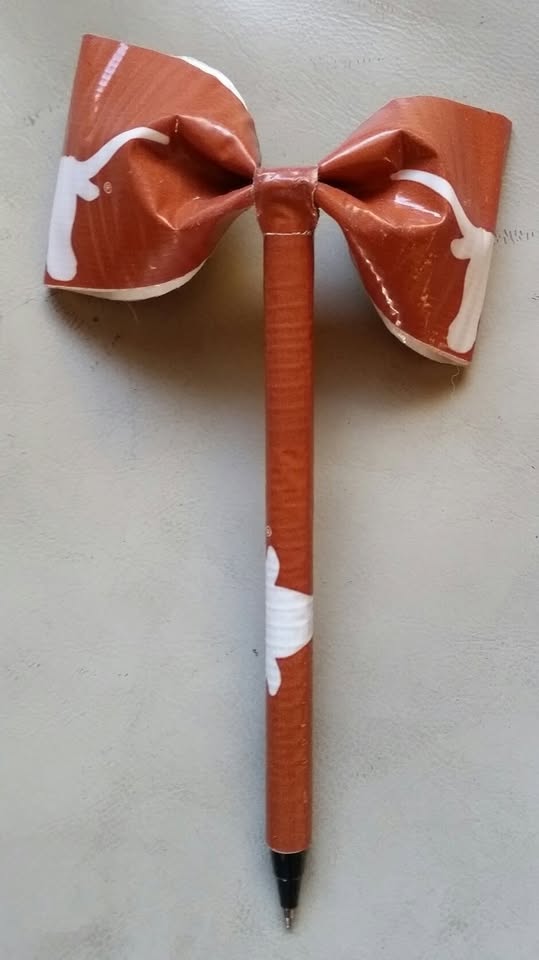 University of Texas at Austin Longhorns NCAA Duct Tape Bow Pen