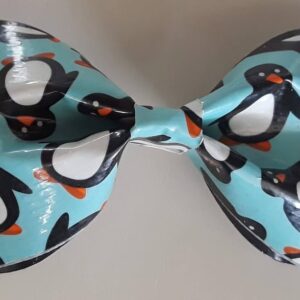 Penguin Duct Tape Hair Clip Bow