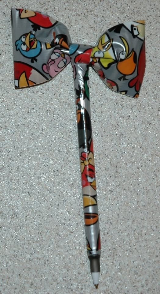 Angry Birds Duct Tape Bow Pen