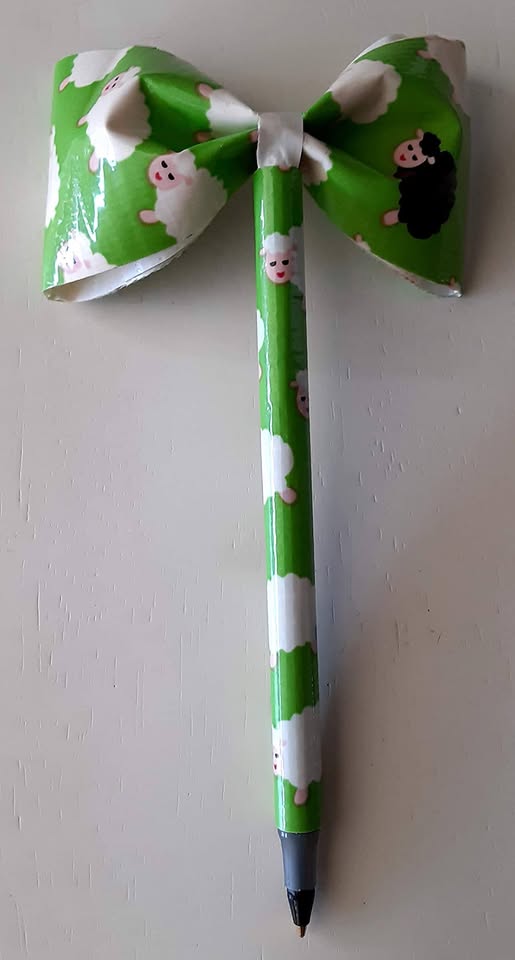 Black Sheep Duct Tape Bow Pen