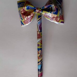 Graffiti Monster Red Brick Wall Duct Tape Bow Pen