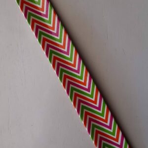Zig Zag Chevron Orange Pink Green White Slap Bracelet