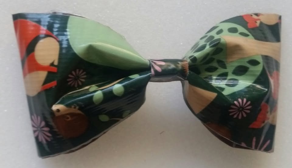 Woodland Friends Duct Tape Hair Clip Bow