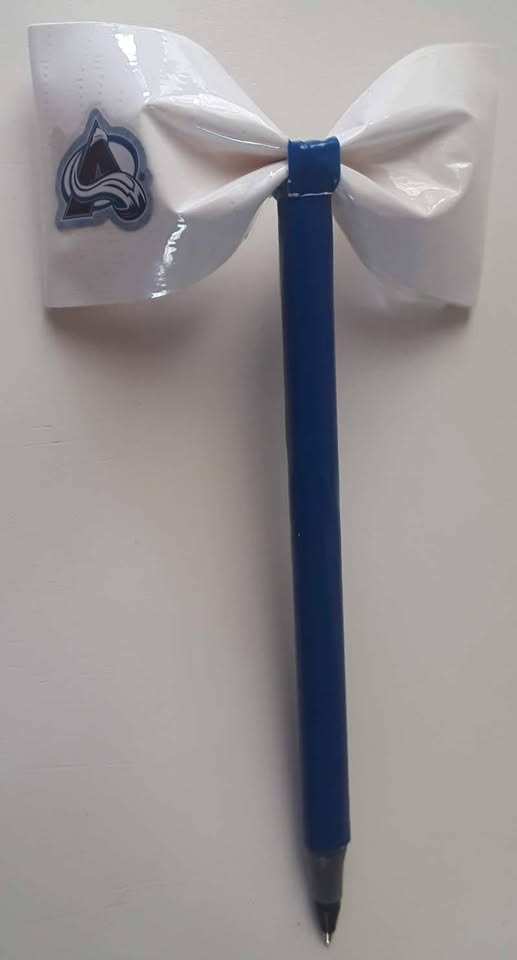 Colorado Avalanche NHL Ice Hockey Duct Tape Bow Pen