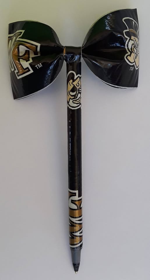 Wake Forest University Demon Deacons NCAA Duct Tape Bow Pen