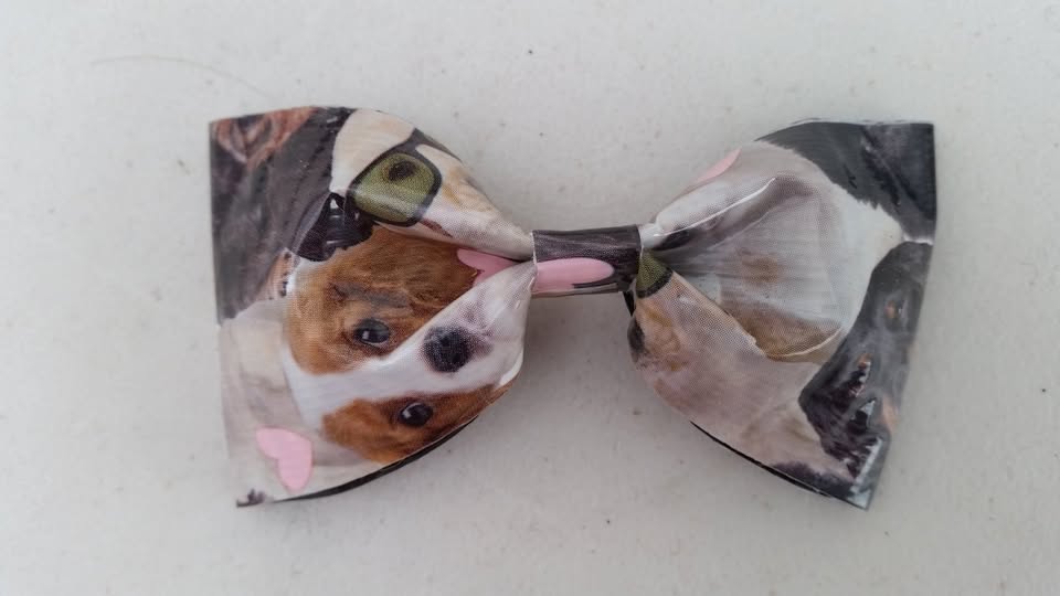 Puppy Love Duct Tape Hair Clip Bow