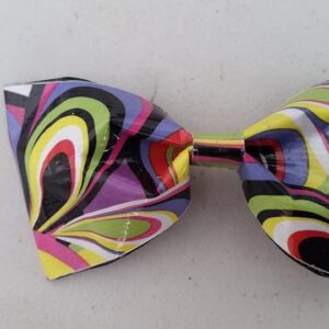 Wavy Marble Duct Tape Hair Clip Bow