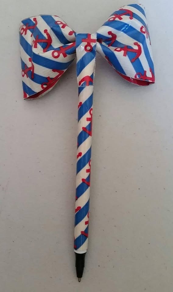 Hanker for an Anchor Nautical Duct Tape Bow Pen