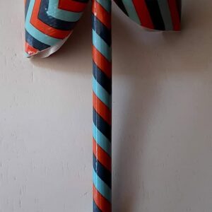 Chevron Blue Navy Orange Duct Tape Bow Pen