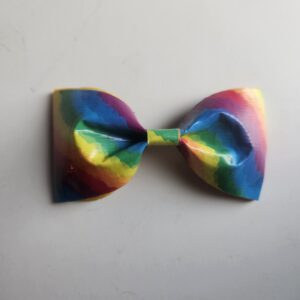 Rainbow Wave Duct Tape Hair Clip Bow