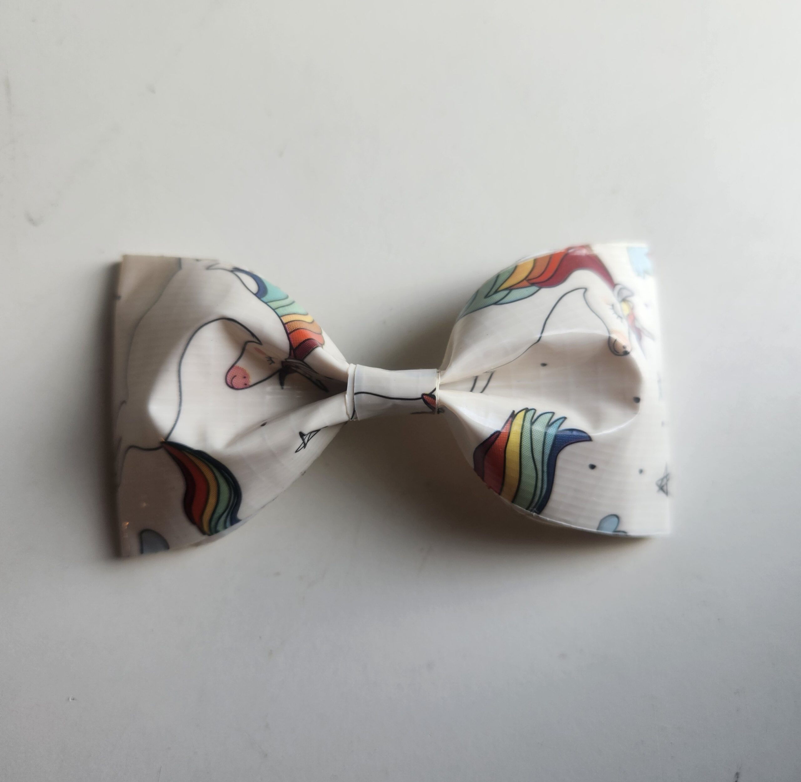 Rainbow Unicorn Duct Tape Hair Clip Bow