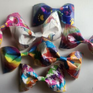 Rainbow Hair Clips / Bow Ties Set of ALL SEVEN PATTERNS