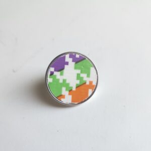 Rainbow Houndstooth Gay Pride Lapel Pin