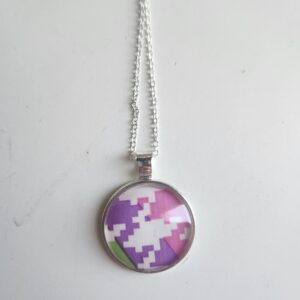 Rainbow Houndstooth Pride Necklace