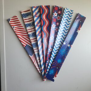 7 4th of July Duct Tape Slap Bracelets Set