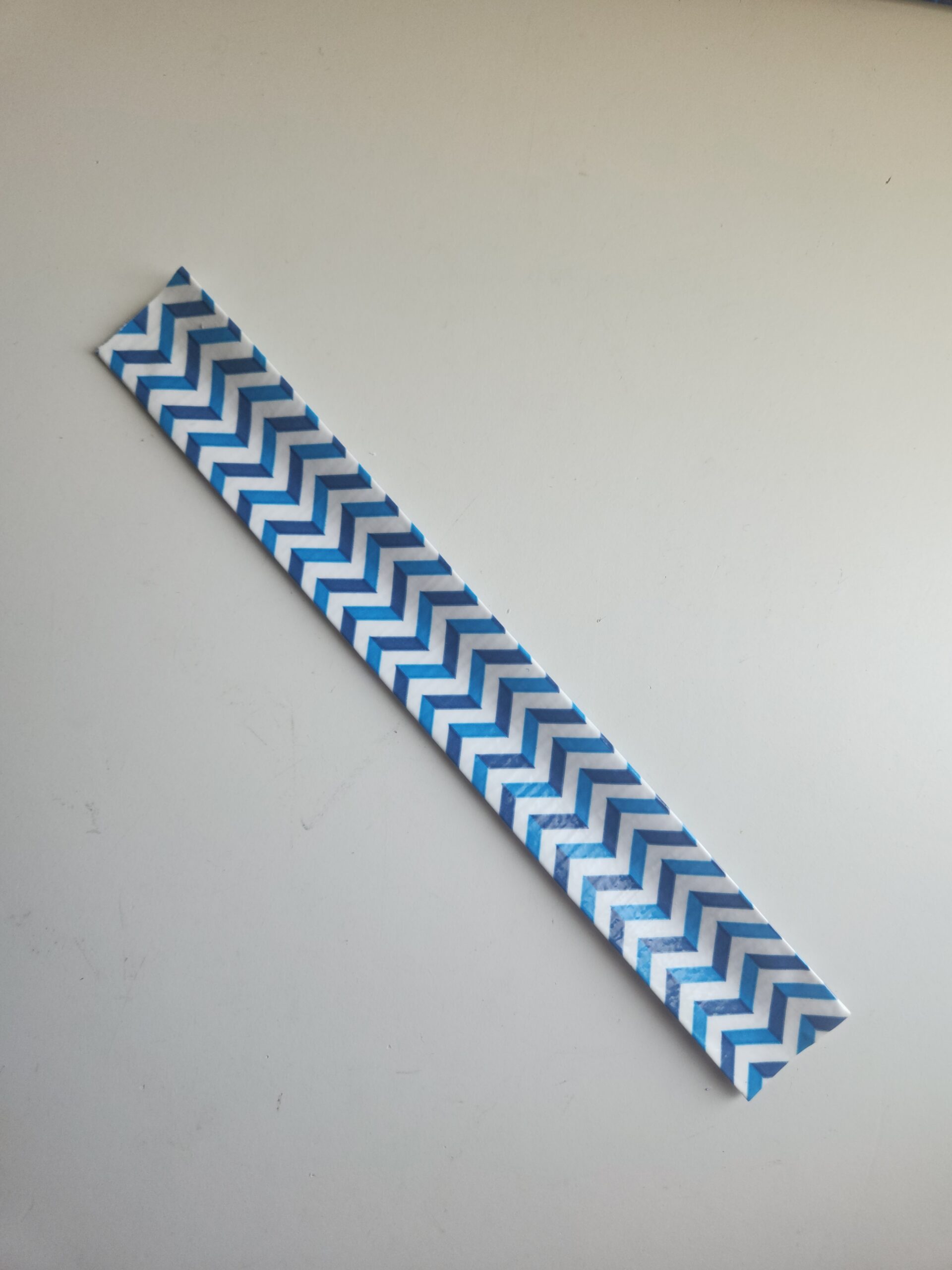Blue Chevron Duct Tape Slap Bracelet