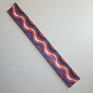 Red White & Blue Waves Duct Tape Slap Bracelet