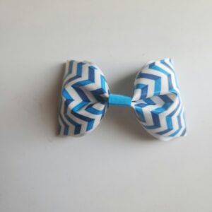 Blue Chevron Duct Tape Hair Clip Bow