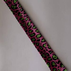 Pink & Lime Green Leopard Print Slap Bracelet