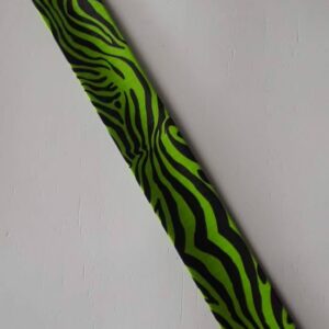 Lime Green Zebra Print Slap Bracelet