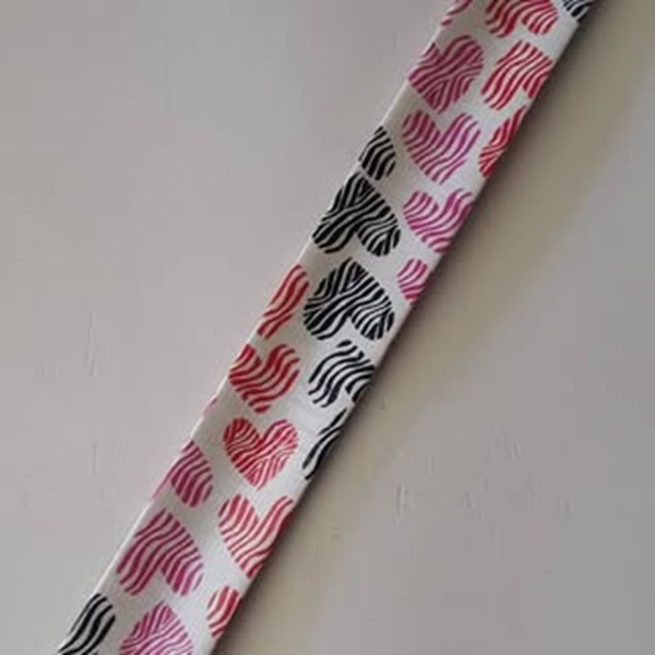 Zebra Print Hearts Slap Bracelet