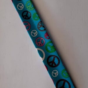 Blue Peace Sign Slap Bracelet