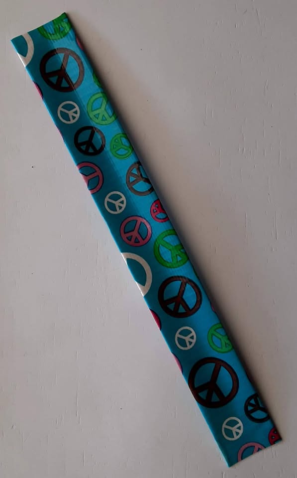 Blue Peace Sign Slap Bracelet