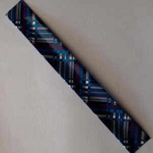 Blue Plaid Slap Bracelet