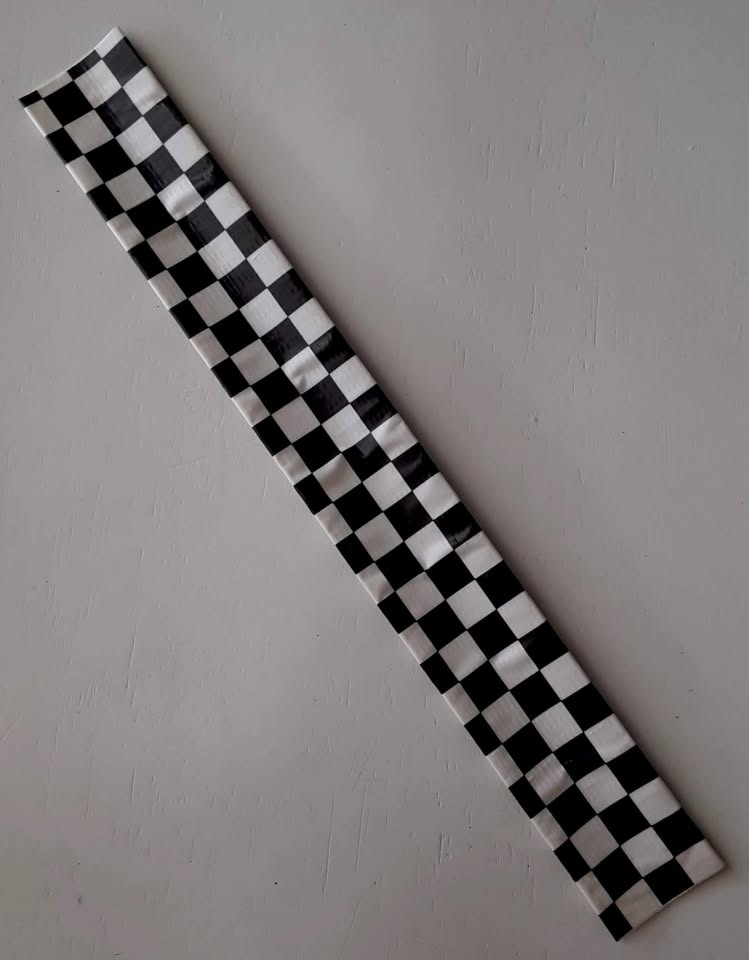 Black and White Checkered Slap Bracelet